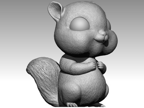 Cute squirrel 9 3Dプリントモデル