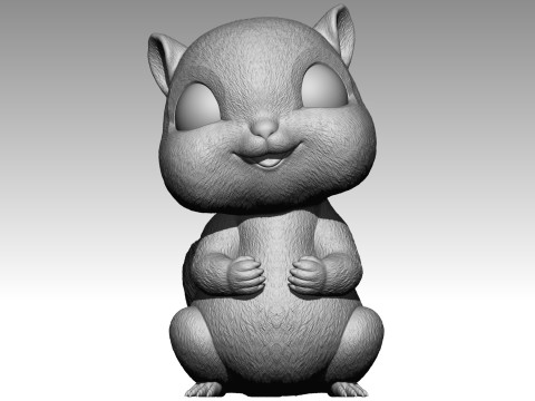 Cute squirrel 10 3Dプリントモデル