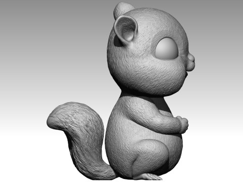 Cute squirrel 10 3D Baskı Modeli
