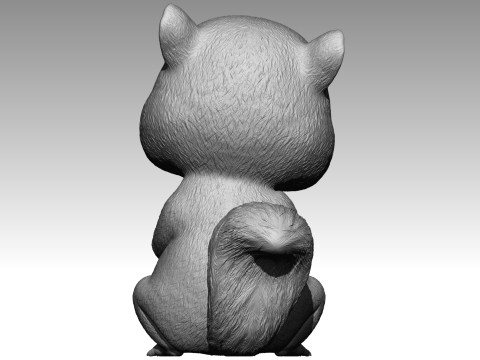 Cute squirrel 10 3D Baskı Modeli