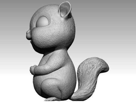 Cute squirrel 10 3D Baskı Modeli