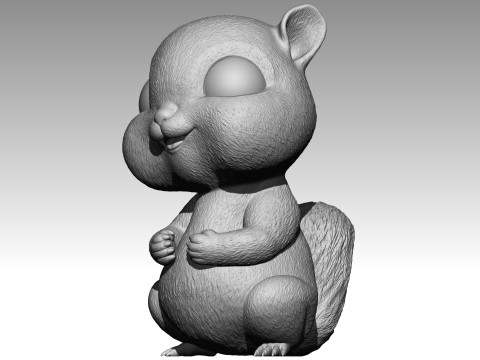 Cute squirrel 10 3D Baskı Modeli