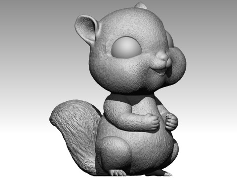 Cute squirrel 10 3D Baskı Modeli