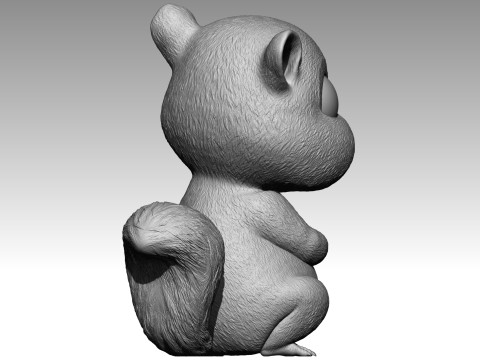 Cute squirrel 10 3D Baskı Modeli