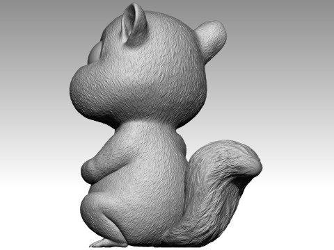 Cute squirrel 10 3D Baskı Modeli