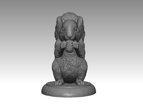 SQUIRREL MODEL 3D PRINT 2 Model Cetak 3D