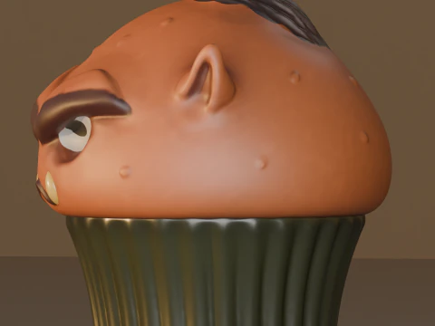 Weird Orc Muffin cupcake 3D Print Model