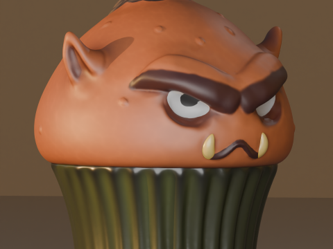 Weird Orc Muffin cupcake 3Dプリントモデル