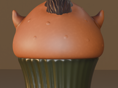 Weird Orc Muffin cupcake 3Dプリントモデル