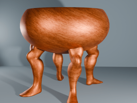 Weird little table bowl with legs 3Dプリントモデル