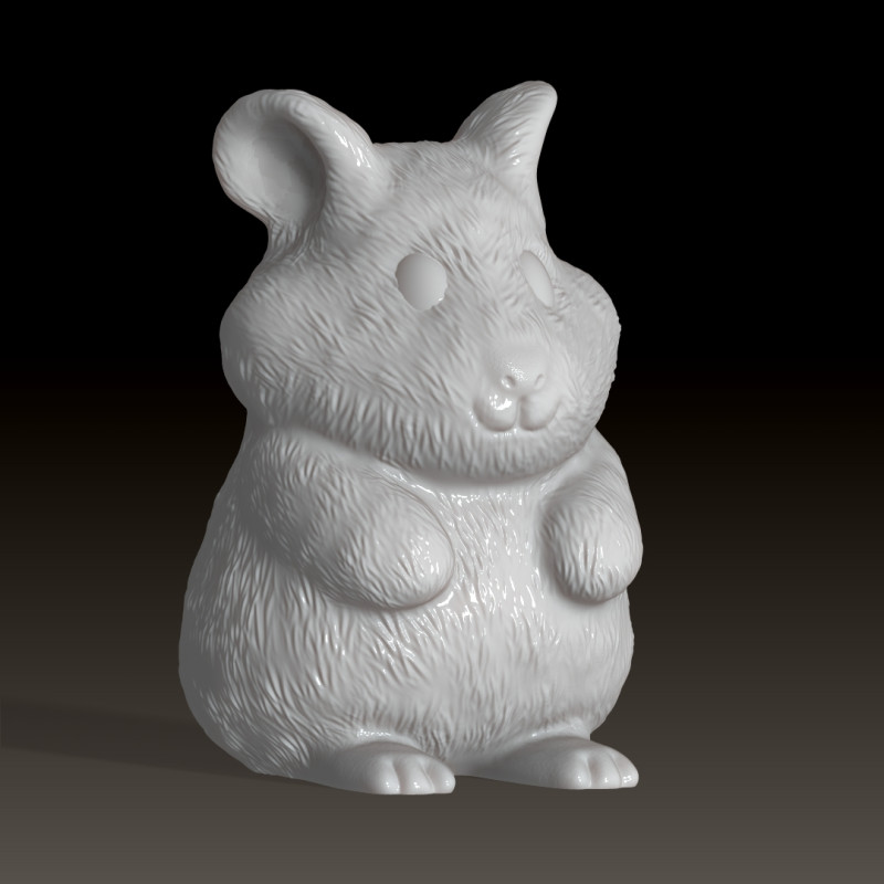 Hamster Sitting 3D printable model 3D Принт Модель .c4d .max .obj .3ds .fbx .stl .blend 