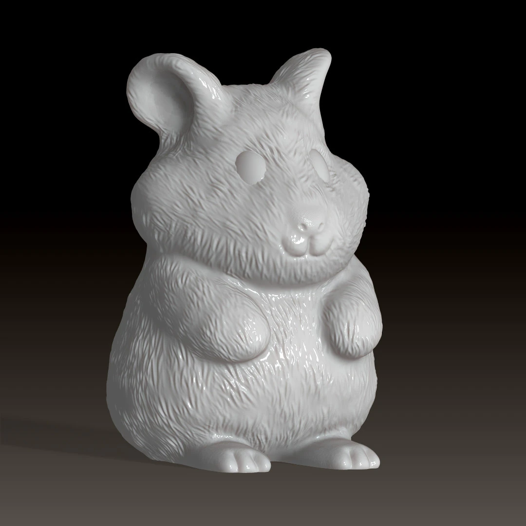 Hamster Sitting 3D printable model 3D Print Model .c4d .max .obj .3ds .fbx .stl .blend 