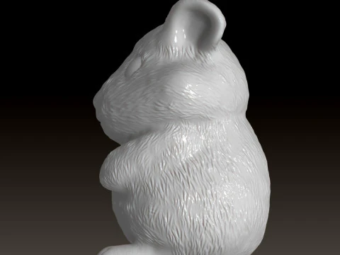 Hamster Sitting 3D printable model 3D Print Model