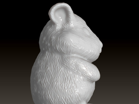 Hamster Sitting 3D printable model 3D Принт Модель