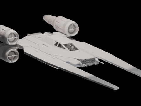 Star wars U-WING 3D Model