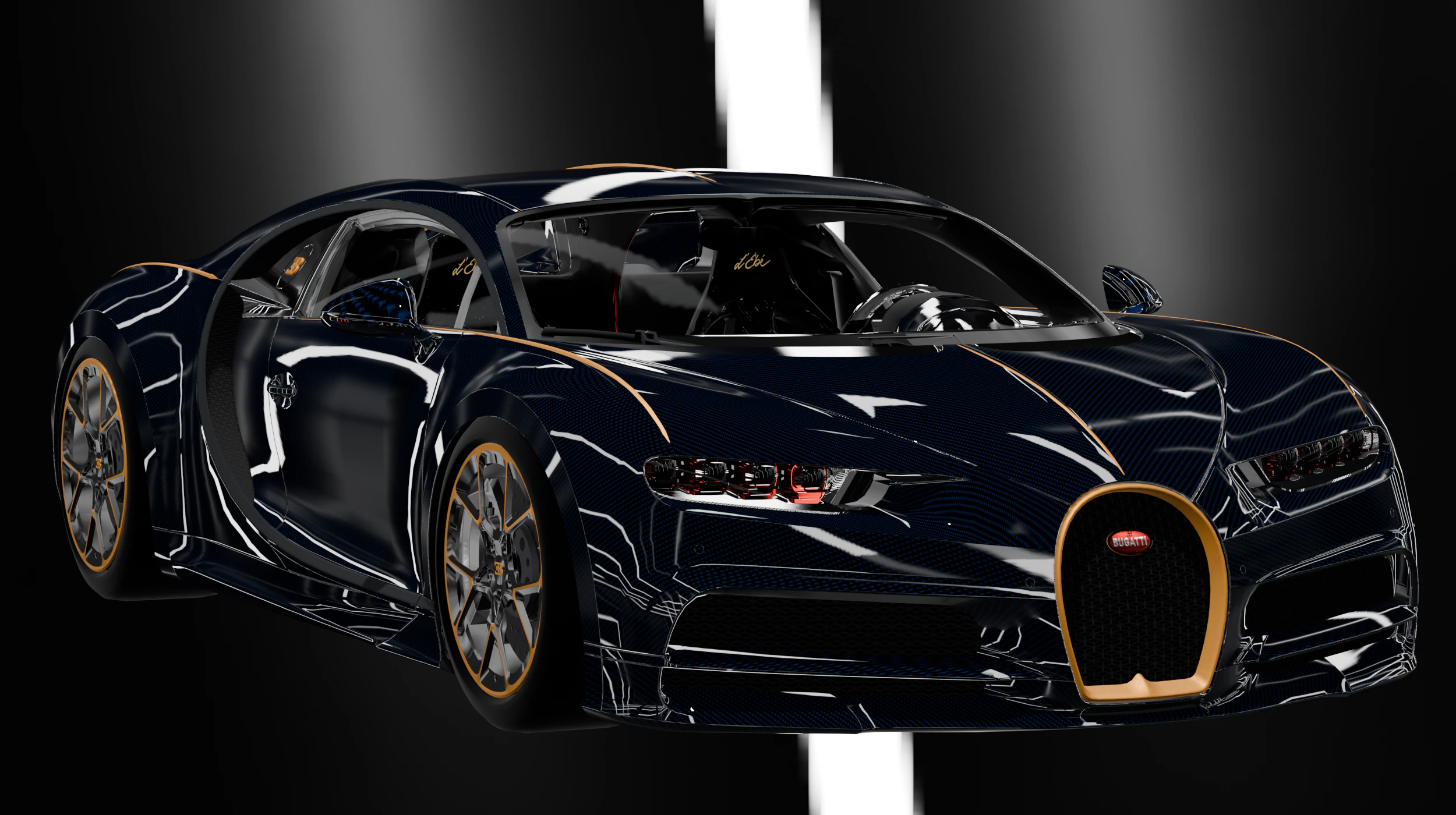 Bugatti Chiron Sport LEb High-Detail with Textures 3D Model .c4d .max .obj .3ds .fbx .stl .blend 