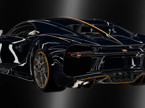 Bugatti Chiron Sport LEb High-Detail with Textures 3D Model