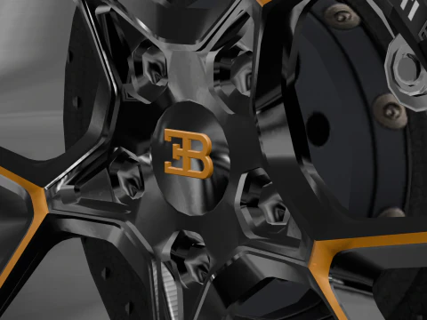 Bugatti Chiron Sport LEb High-Detail with Textures 3D Model