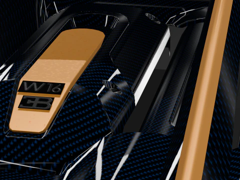 Bugatti Chiron Sport LEb High-Detail with Textures 3D Model