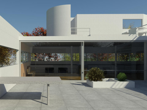 Revit Villa Savoye by Le Corbusier 3D Model