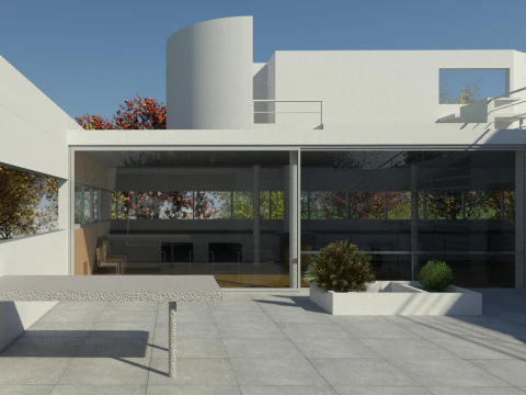 Revit Villa Savoye by Le Corbusier 3D Model