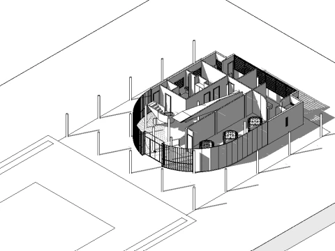 Revit Villa Savoye by Le Corbusier 3D Model
