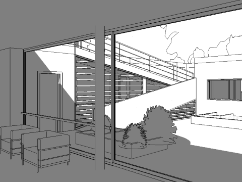 Revit Villa Savoye by Le Corbusier 3D Model