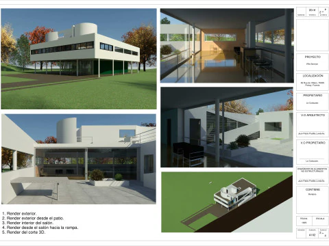 Revit Villa Savoye by Le Corbusier 3D Model