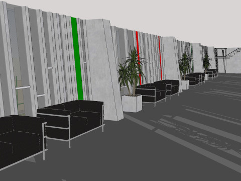 Maison de la Culture in Firminy by Le Corbusier Sketchup 3D Model 3D