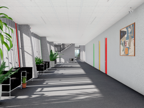 Maison de la Culture in Firminy by Le Corbusier Sketchup 3D Model 3D