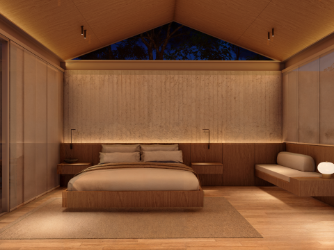 Minimalist Süit - Özel Veranda Havuzlu Mimari SketchUp Modeli SKP 3D Model