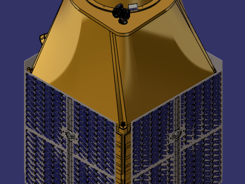 Earth observation satellite 3D Model