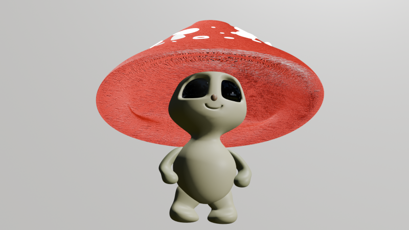 Artoon fly agaric mushroom Modello 3D .c4d .max .obj .3ds .fbx .stl .blend 