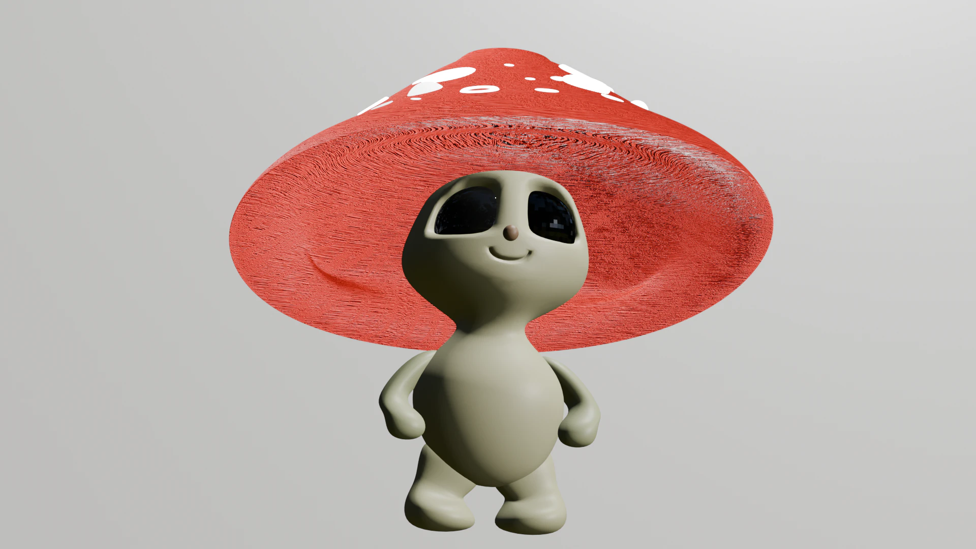 Artoon fly agaric mushroom 3D Model .c4d .max .obj .3ds .fbx .stl .blend 