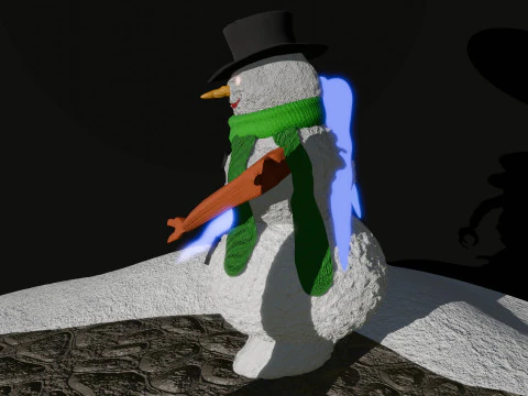 Angry snowman 3D Model
