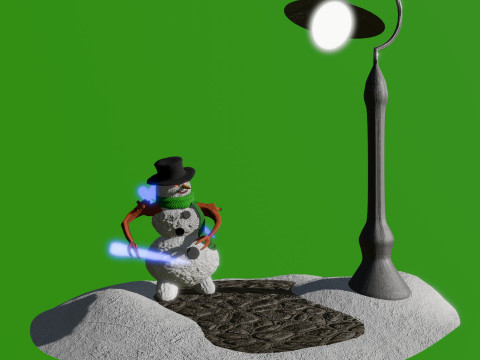Angry snowman 3D Модель