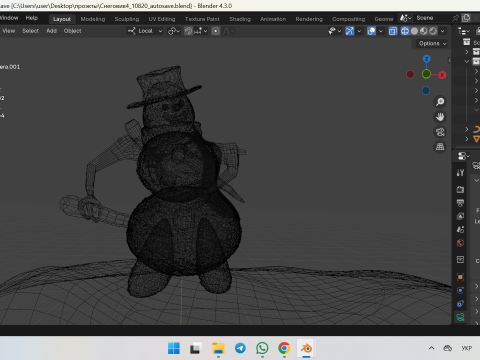 Angry snowman 3D Модель