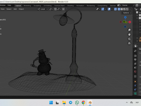 Angry snowman 3D Модель