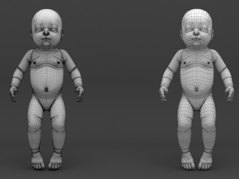 Infant - Baby and Full Skeleton 3Dモデル
