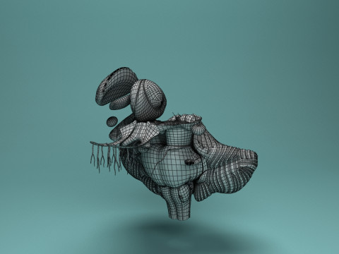 Human Brain System Realistic 3D Anatomy for Medical Purpose Model 3D