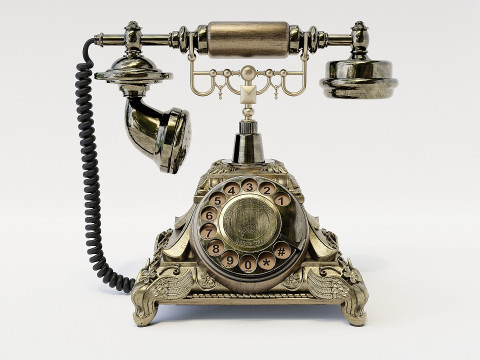 Retro Vintage Rotary Phone 3D-Modell