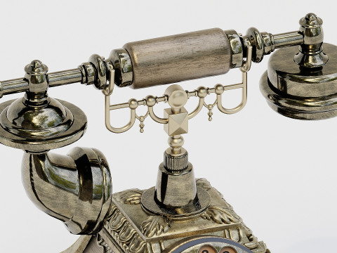 Retro Vintage Rotary Phone 3D-Modell