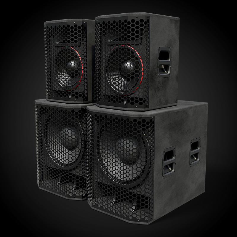 Big Speakers Model 3D .c4d .max .obj .3ds .fbx .stl .blend 