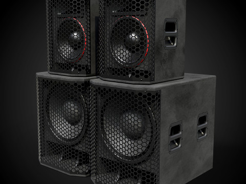 Big Speakers 3D Model