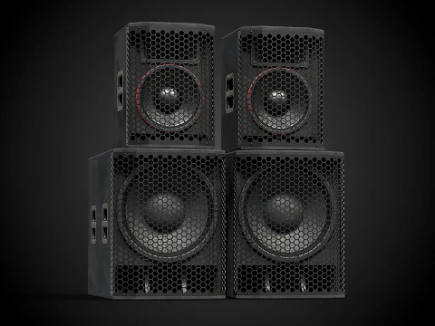 Big Speakers 3D Model