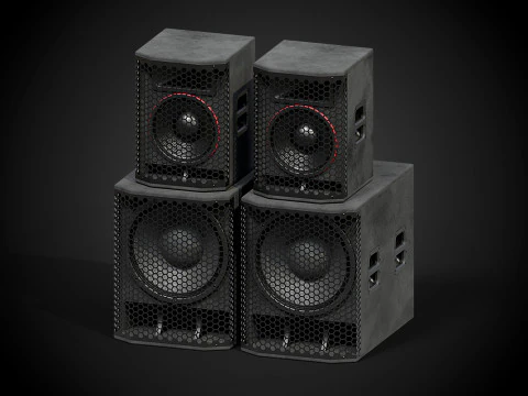 Big Speakers 3D Model