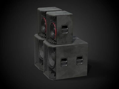 Big Speakers 3D Model