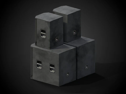 Big Speakers 3D Model