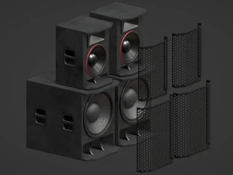 Big Speakers 3D Model