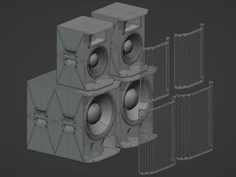 Big Speakers 3D Model
